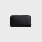 LARGE ZIPPED WALLET CUIR TRIOMPHE IN SMOOTH CALFSKIN BLACK - Image 3